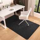 Office Chair Mat for Hardwood & Tile Floor, 55"x35" Computer Gaming Rolling Chair Mat, Under Desk Low-Pile Rug, Large Anti-Slip Floor Protector for Home Office (Black, 55"35") (1-pack Black)