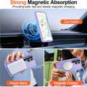 MOZOTER for Samsung Galaxy S25 Ultra Case with Magnetic,[Compatible with MagSafe][12Ft Military Dropproof][2*Screen Protector] Translucent Anti-Slip Back Slim Shockproof Case for S25 Ultra-Purple
