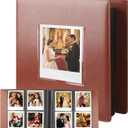 256 Pockets Photo Album for Polaroid 600 Itype Pictures, Large Photo Album for Polaroid i-Type, 600, SX-70 Instant Photos, Picture Book Capacity 256 Photos for Fujifilm Wide Instant Camera, Brown