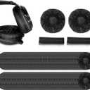 4 x Headphone Covers, 100pcs Disposable Ear Covers Made of High Elastic Non-Woven Fabric, Perfect for Ear Headphones with 3.15”-4” Earpads (Black)