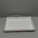 US Acrylic Avant White Plastic Serving Trays (Set of 3) 15” x 10” | Large Reusable Rectangular Party Platters | Serve Appetizers, Fruit, Veggies, & Desserts | BPAFree & Made in USA