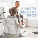 Jool Baby Potty Training Seat with 2 Step Ladder for Toddlers - Splash Guard, Adjustable Height (Gray)