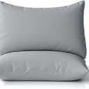 Cooling Pillowcases Set of 2, Soft Pillow Covers Queen Size, Cool Gray, Christmas Gifts