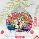 2 x Tree of Life Stained Glass Ornament - Christmas Tree Decor, Ornaments for Christmas and Exchange