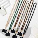 Phone Crossbody Chain CellPhone Lanyard, Acrylic Shouder Strap Universal Lanyard Chain with Tether Patches Compatible with Most Phones Bag Purse (multi-color