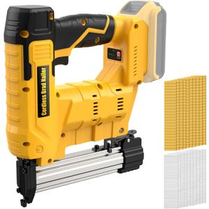 18 Gauge Cordless Brad Nailer & Stapler for Dewalt 20V MAX Battery(No Battery), 2 in 1 Electric Nail Stapler with 1000 Brad Nails and 1000 Staples for Home Improvement, DIY and Woodworking