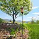 WHITEHORSE Bird House Pole Mount- A Professional Bird Feeder Pole for Outside - Very Sturdy Against Strong Winds - 7 Tall Bird House Poles for Outdoors - Pole for Bird Feeders - Bluebird House Pole