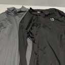 NELEUS 2 Pack Men's Workout Shirts Compression Dry Fit Long Sleeve Shirts,Mock Neck,5024,Black,Grey,Navy,White,US S