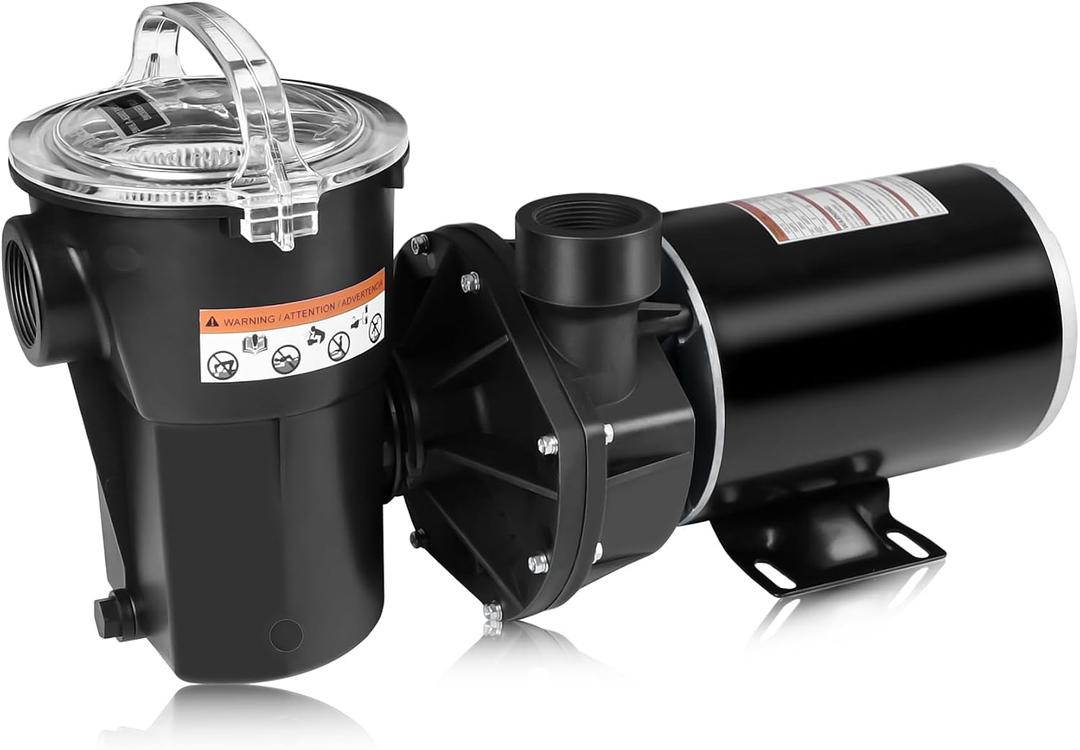 1.5 HP Swimming Pool Pump Compatible with Hayward Powerflo LX W3SP1580X15, 1-1/2 HP Single Speed Pool Pump for Above Ground and On Ground Pools, with Cord | 115V, 11.2 AMPS, 1 PH, 3450 RPM, 48Y Frame