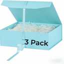 GoooodGift Extra Large Gift Box Blue 3 Pack 16x13.5x5.3 inch Luxury Gift Box for Presents with Magnetic Closure Lid Collapsible,Birthday,Christmas,Wedding,Contains Shredded Paper Filler, 1 Count
