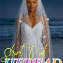 HEREAD Light Up Starfish Veil LED Pearl Mermaid Weding Veils Beach Hair Accessories for Women with Comb