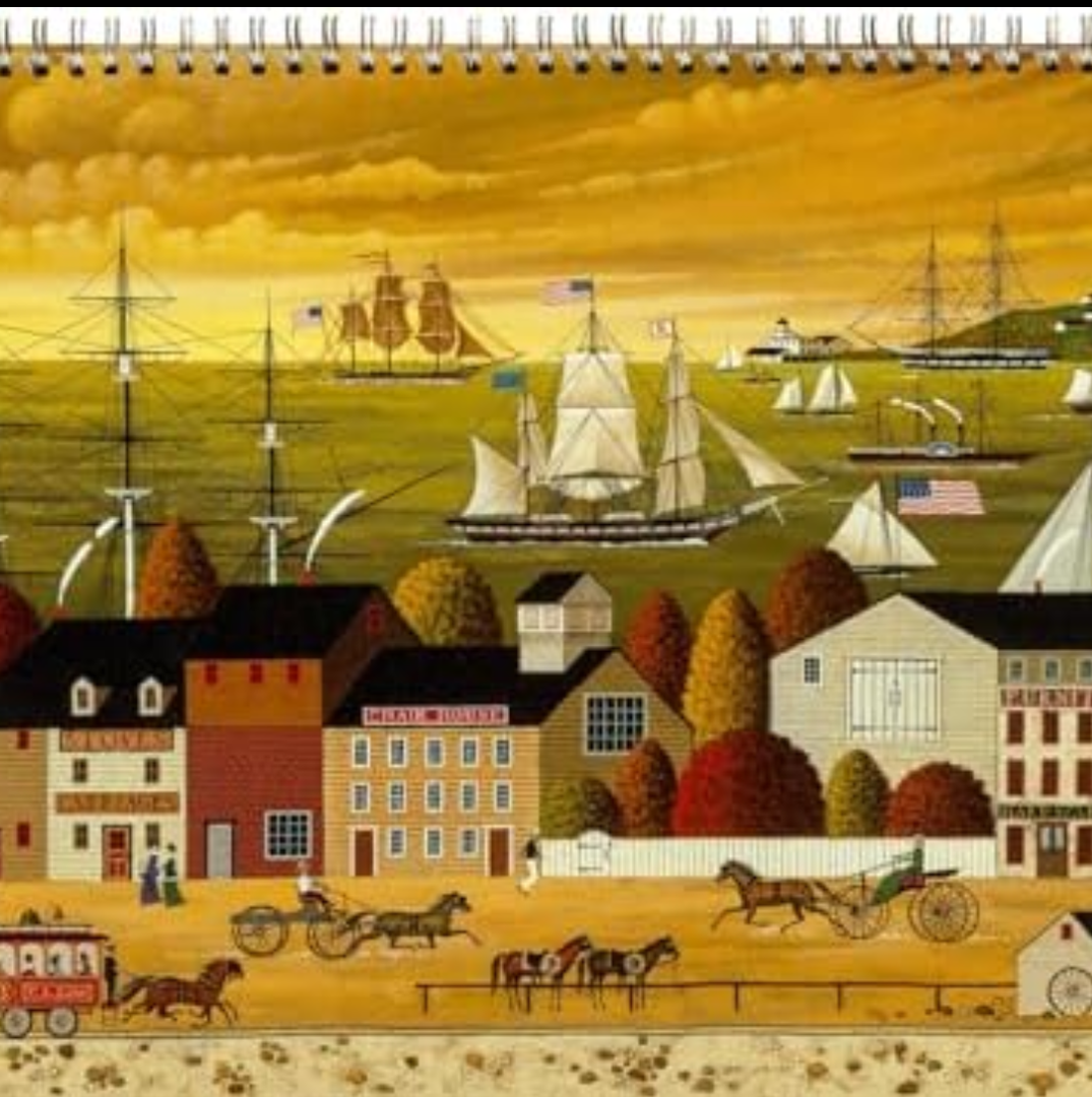 2025 Wall Calendar [13 pages 8"x12"] YESTERYEAR by Charles Wysocki Vintage Modern Museum Art Retro Poster Pixelart, 2 Pack