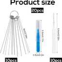 Gosknor 40pcs Shower Head Cleaning Tool Kit, 2 Designs Showerhead Cleaner Brushes and Multi-Size Unclogging Picks Nozzle Unclogger Accessories for Bathroom Tiny Mini Small Hole Sink Gaps