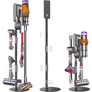 Lasvea Height-Adjustment Vacuum Stand for V7/V8/V9/V10/V11/V12/V15/Gen5,Pure Metal Storage Holder with 4 Secure Clips &Max 9 Accessories,Easy-Access Storage Socking Station