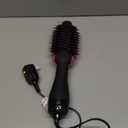 Hair Dryer Brush Blow Dryer Brush in One, Upgraded 4 in 1 Hair Dryer and Styler Volumizer with Negative Ion Anti-frizz Ceramic Titanium Barrel Hot Air Hair Straightener Brush (Black/Pink)