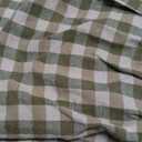 Sage Green Plaid Ruffled Long Table Cloth Rectangular Fits 8-10 Seater Table, 100% Washed Cotton Buffet Cottage Coquette Checker Gingham Vintage Decorative Tablecloth - 120"x60", 