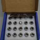 TAGMORE 20pcs 1/2"-20 Lug Nuts - Compatible with 1987-2018 Jeep Wrangler, 1993-2010 Grand Cherokee, 1994-2001 Dodge Ram 1500, 1991-2019 Ford Explorer, One-Piece Design Factory Chrome Wheel Lug Nut Set