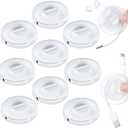 9 Pcs Charging Cord Organizer Portable Charger Cord Holder Round Storage Cable Winder Retractable Cable Management Flexible USB Cable Reel for Home Office Classroom, Transparent (6.3 x 1.7 cm/ 2.48 x 0.67 inch)