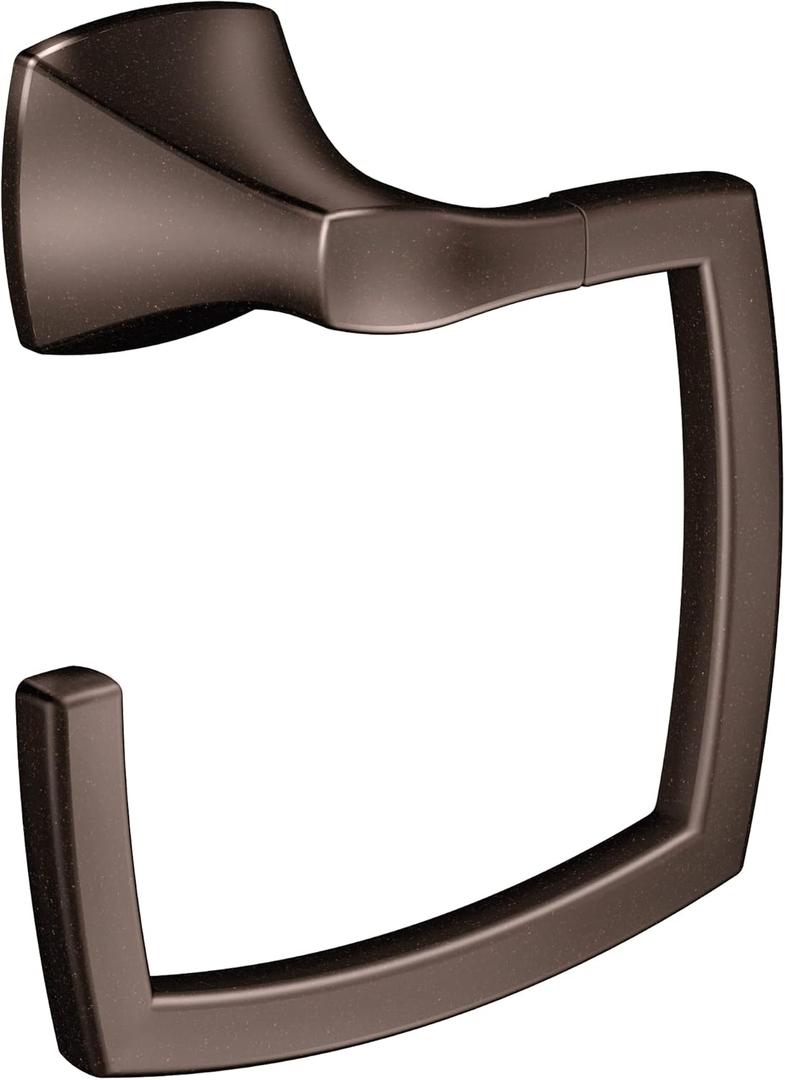 Moen YB5186ORB Voss Collection Bathroom Hand Towel Ring, Oil-Rubbed Bronze (11.61 x 2.83 x 6.81 inches)