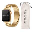 My Pretty Strap- Compatible Apple Watch Band - Stainless Steel iWatch Strap for Women- Adjustable Strap (5.1" - 6.8") - Series 1-11, SE & Ultra ( 41mm) - Gold