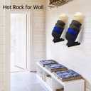 Hat Rack for Wall, Hat Stand for Baseball Caps 2 Pack, Wooden Cap Holder Organizer for Wall, Black