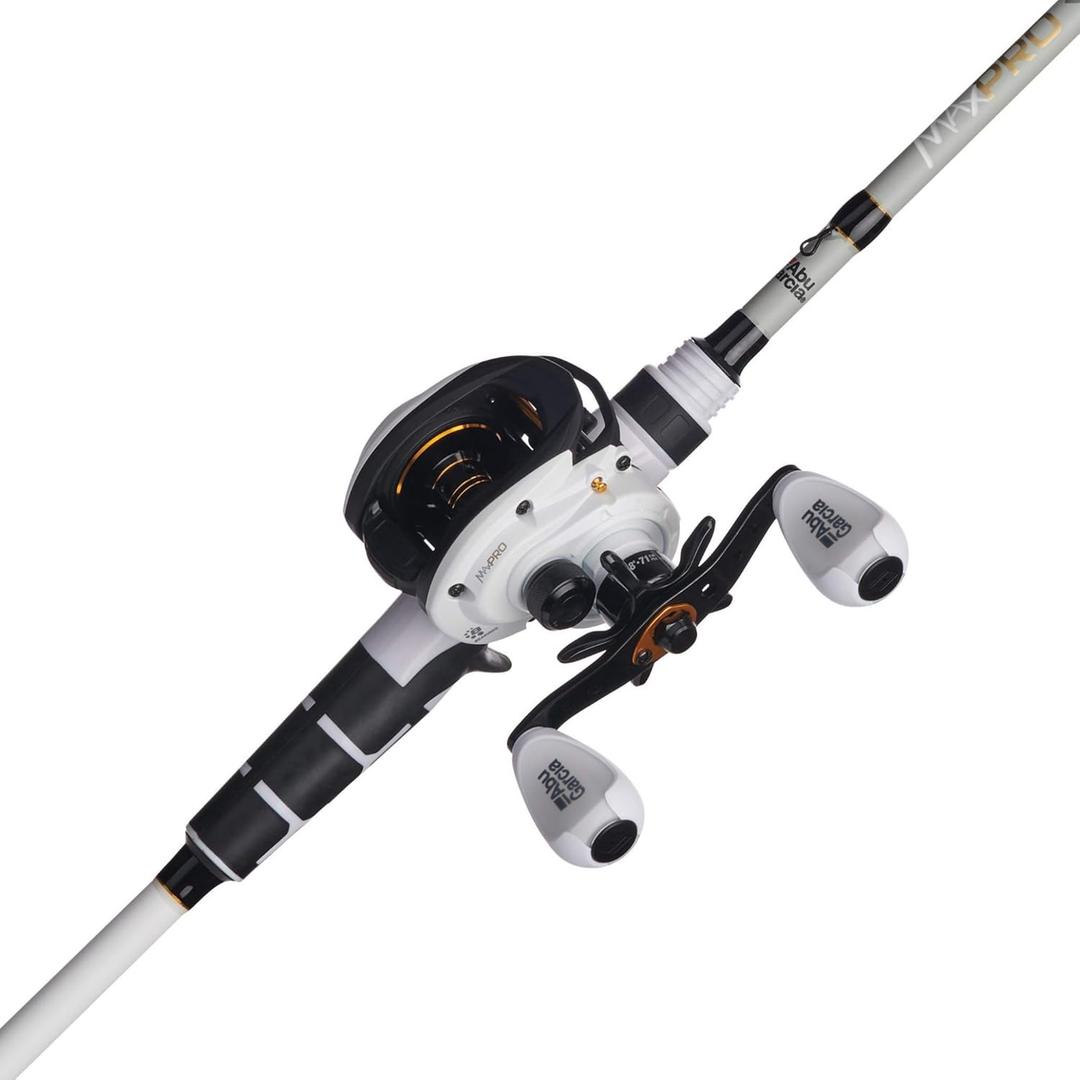 Abu Garcia Max Pro Low Profile Baitcast Reel and Fishing Rod Combo
