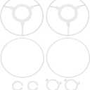 PATIKIL 5.1 Inch Lamp Shade Ring, 2 Set Lamp Shade Frame with E27 to E26 or E17 Adapter Lampshade Frame Wire for DIY Drum Lampshade Table Floor Lamp