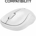 Logitech M240 Silent Bluetooth Mouse, Wireless, Compact, Portable, Smooth Tracking, 18-Month Battery, for Windows, macOS, ChromeOS, Compatible with PC, Mac, Laptop, Tablets - Off White