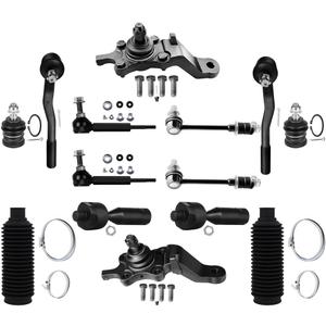 14-PC SET Suspension Kit fit 1996-2002 for Toyota for 4Runner Front Outer Inner Tie Rod End Steering Boot Lower Upper Ball Joint Sway Bar Link