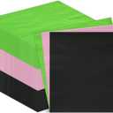 Sinload 150 Pcs Pink and Green Party Napkins Bulk Princess Witch Birthday Paper Napkins 10 x 10 Inch 2-ply Disposable Guest Hand Towels for Cocktail Dinner Beverage Wedding Halloween Tableware
