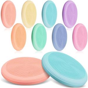 Libima 8 Pcs Wiggle Seat Inflated Wobble Cushion Sensory Seat Flexible Balance Board Balance Disc with Needle Pump for Men Women Physical Exercise Improving Posture Home Office