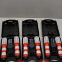 Riakrum 6 Pcs Emergency Roadside Flares Bulk Kit LED Safety Strobe Road Warning Light Bright Red Safety Beacon Strobe Light Roadside Flare Magnetic Base Detachable Stand Vehicle (Batteries Excluded)