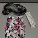 Old Lady Costume Set with Old Lady Wig Granny Dress Old Lady Glasses Grandma Dress Up Outfit