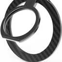 PureGear Magnetic Phone Grip Ring Stand, Magnetic Phone Ring Holder for MagSafe iPhone 16, 16 Pro, 16 Plus, 16 Pro Max, 15, 15 Plus, 14, 14 Pro, 14 Pro Max, 13, 12, Adjustable Kickstand(Carbon Fiber)