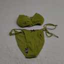 ZAFUL Bikini Sets for Women Halter Two Piece Swimsuit Eyelet Triangle Tie Side Thong Bathing Suit Bowknot Lace Trim Swimwear M