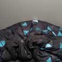 Black and Blue Geometric Comforter Set Twin,Neon Honeycomb Geometric Bedding Set 2Pcs,Kids Teens Boys Girls Room Decor,Modern Abstract Art Quilt Set Luxury Style Vintage Duvet Insert,1 Pillowcase