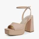 Modatope Platform Heels for Women Platform Sandals Womens Chunky Heel Open Toe Pumps Ankle Strap Womens Wedding Party Pumps Shoes Size 6