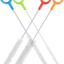Buenalife Heavy Duty Cleaning Brushes Set of 4 - Extra Long Straw Cleaners for Metal and Plastic Reusable Drinking Straws, to Clean Small Spaces, Sippy Cups, Water Bottles - Sturdy Hard Brush Bristles