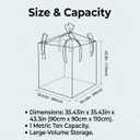 (5 PCS) FIBC Bulk Bag One Ton Bag Heavy Duty Bulk Bags for Industry Agriculture 35"L x 35"W x 45"H Grain Dumpster Construction Durasack heavy duty
