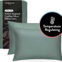Miracle Made Extra Luxe Cool-to-The-Touch Pillowcase Set, 2-Piece – Soft, Breathable, Silver-Treated Cotton Covers – King/Cali King Size, Sage Green