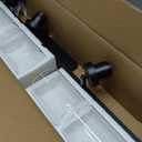 5-Light Bathroom Light Fixtures, 30 Inch Black Vanity Light with Cylinder Clear Glass Shade, Modern Vanity Lighting Fixtures Over Mirror, VL143-MB-5