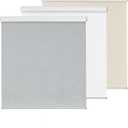 ChrisDowa Cordless 100% Blackout Roller Shade, with Striped Jacquard, Thermal Insulated, UV Protection Fabric, Total Blackout Blinds for Window, French Doors, Home and Office. Light Grey, 51"W x 72"H