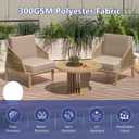 5" Thicker Outdoor Chair Cushions, 24"x24" Patio Chair Cushions for Outdoor Furniture w/Water & Fade-Resistant and Removable Cover, Outdoor Cushion w/Handle & Straps for Dining Chair Loveseat Sofa, 24x24x5 inches