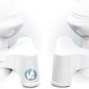 Squatty Potty The Original Bathroom Toilet Stool Height, White, 9 Inch (Pack of 1)