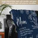 GiltGlimmer Gifts for Mom Mothers Day, Mom Birthday Gifts Blanket, Moms Gift for Women from Daughter Son, We Love You Present for Mother Mommy Christmas 60" x 50", Blue