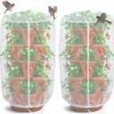2 Pcs Vertical Plant Pot Insect Netting,5-Tier Stackable Planter Garden Net Cover for Strawberry, Planter Pot Protection Mesh with Drawstring for Strawberry Herb Vegetable Flower Fruit