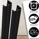 Pangda 4 Pcs 36 L Fixed Vinyl Sill Cap 1-1/4 Inches High Exterior Door Threshold Seal Replacement for Residential Door Trim-to-fit Fixed Vinyl Sill for Residential Entry Waterproof(Black)