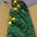 Christmas Garland, 9FT/2.7M Xmas Garland with Lights for Front Door, Christmas Tree Decorations, Mantle, Home, Stairs, Fireplace, Porch, Holiday Indoor Outdoor Decor (Gold)