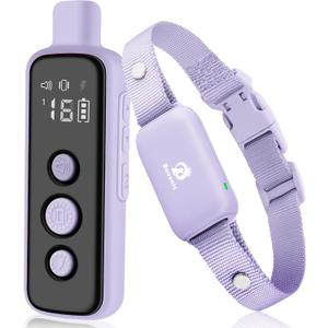 Bousnic Shock Collar for Dogs - Waterproof Rechargeable Dog Electric Training Collar with Remote for Small Medium Large Dogs with Beep, Vibration, Safe Shock Modes (8-120 Lbs) (Purple)