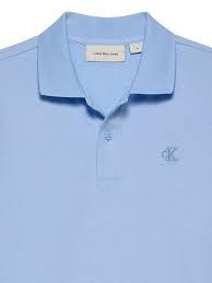 Calvin Klein Kids stretch-cotton Polo Shirt | Blue  (Large)